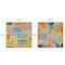 24" x 24" Multi-Colored Layered Geometric Shapes Abstract Canvas Framed Wall Art Set